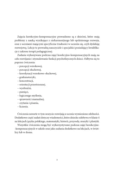 Trening szkolny. �w. korekcyjno-kompensacyjne SP 4