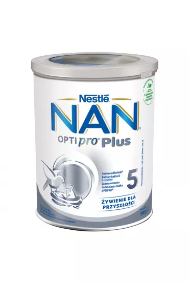 Nestle Nan Optipro Plus 5 Produkt na bazie mleka dla ma�ych dzieci po 2,5 roku �ycia 800 g