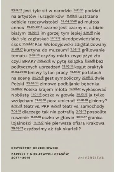 Zapiski z nie�atwych czas�w 2017-2018 - Krzysztof Orzechowski