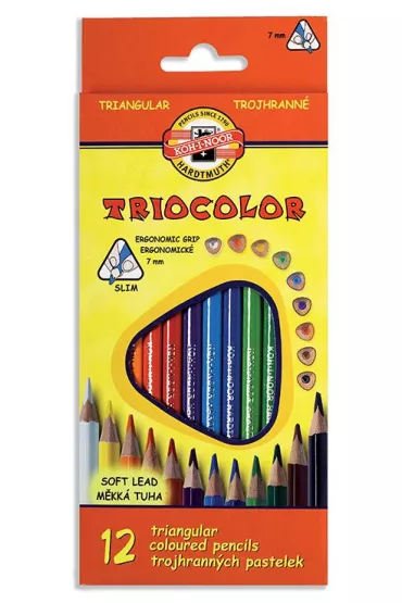 Koh-I-Noor Kredki Triocolor 7 mm 3132 12 szt.