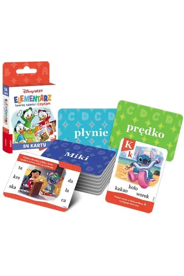 DISNEY UCZY MIX.  Elementarz. Tworz� zdania i czytam. Karty