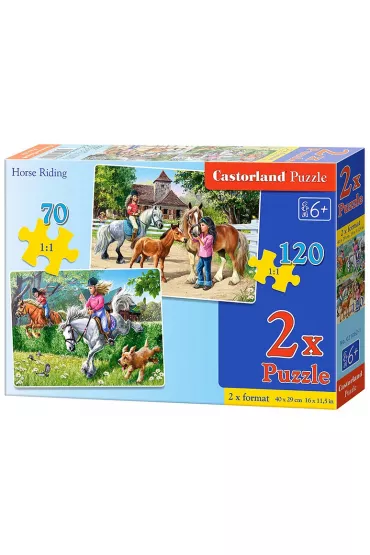 Puzzle 2w1 70+120 el.) Horse Riding Castorland