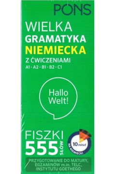 Fiszki 555. Wielka gramatyka niemiecka z w. A1/C1