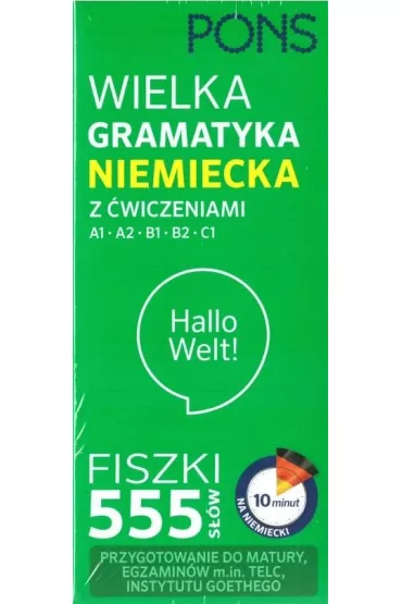 FISZKI 555 Wielka gramatyka Niemiecka z �w. A1/C1 W.2 PONS