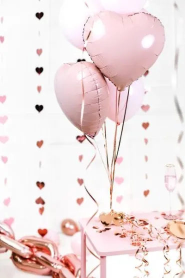 PartyDeco Balon foliowy serce jasny r�owy 45cm