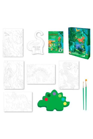 Zestaw artystyczny Akwarele dinozaury Box Candiy