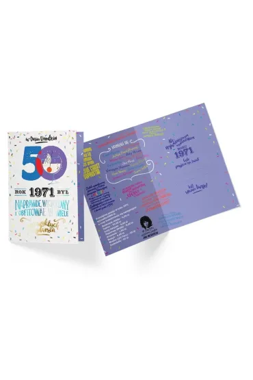 Kukartka Karnet B6 PR-302 Urodziny 50 2021