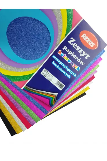 Beniamin Papier kolorowy samoprzylepny A4 brokat 609294 8 kartek