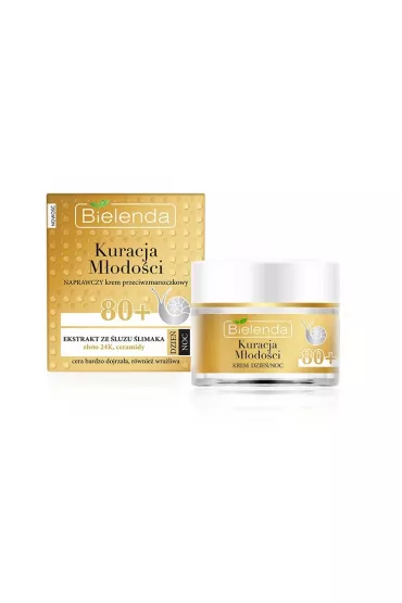 Bielenda Kuracja M�odo�ci naprawczy krem przeciwzmarszczkowy z ekstraktem ze �luzu �limaka 80+ na dzie�/noc 50 ml