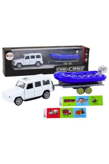 Teren�wka z przyczep� i motor�wk� LeanToys