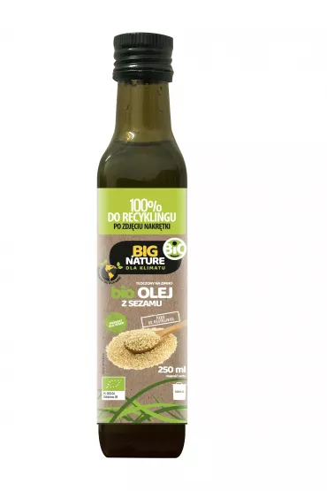 Big Nature Olej sezamowy toczony na zimno 250 ml Bio