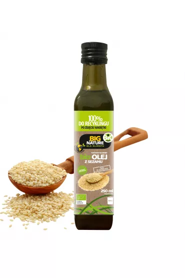 Big Nature Olej sezamowy toczony na zimno 250 ml Bio