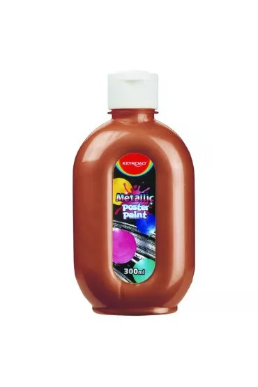 Farba plakatowa 300ml KEYROAD metaliczna ��ta 300 ml