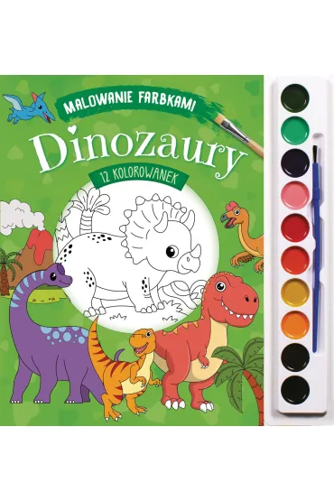 Malowanie farbkami. Dinozaury - Izabella Sie�ko-Holewa