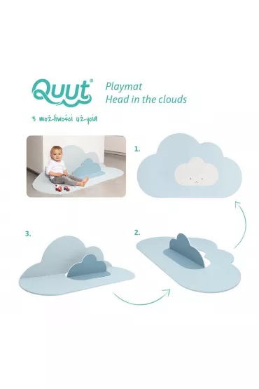 Quut Mata do zabawy piankowa podogowa Chmurka Playmat Dusty blue