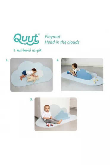 Quut Mata do zabawy piankowa podogowa Chmurka Playmat Dusty blue