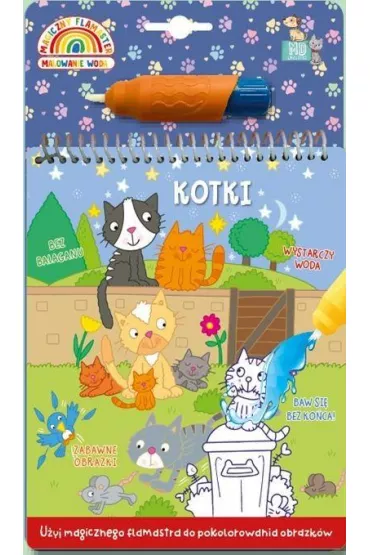 Kotki. Malowanka z wodnym flamastrem