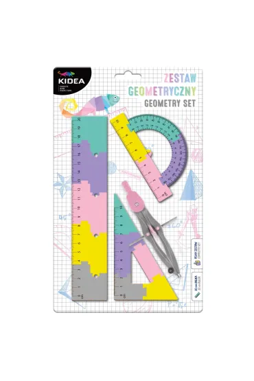 Derform Zestaw geometryczny 20cm 4 el. Puzzle
