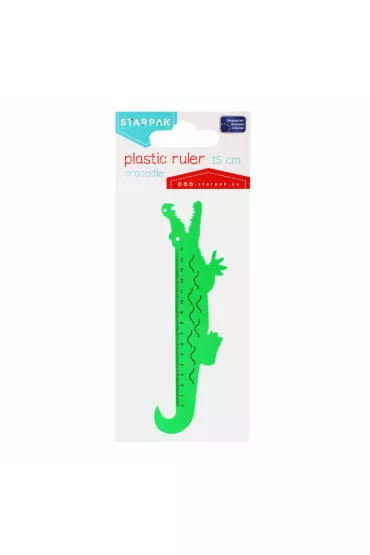 Starpak Linijka plastikowa Krokodyl 15 cm