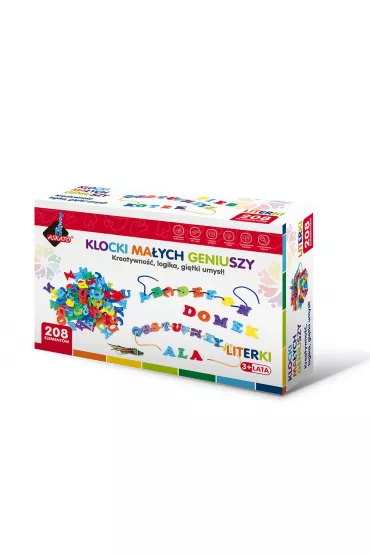 Klocki ma�ych geniuszy literki 208 element�w