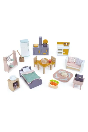 Zestaw mebelk�w drewniany do domku Tender Leaf Toys