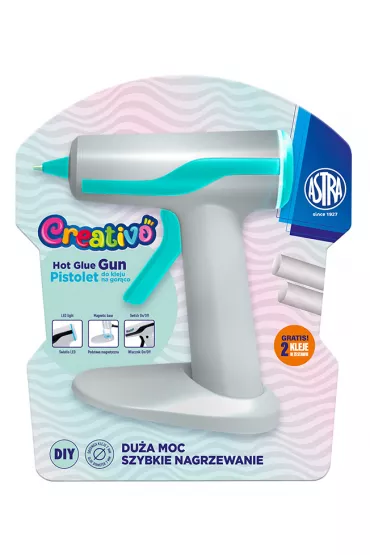 Pistolet do kleju termicznego 30W  2wk�ady z podstawk� magnetyczn� ASTRA 325024001