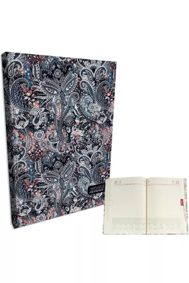 Kalendarz 2025 A4 dzienny Paisley