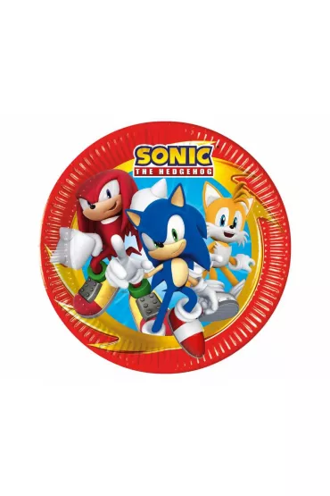 Sonic the Hedgehog Talerzyki papierowe Sonic 23cm 8 szt.