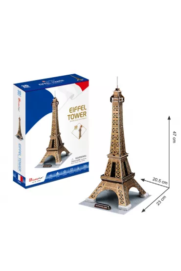Puzzle 3D 35 el. Wie�a Eiffla Cubic Fun