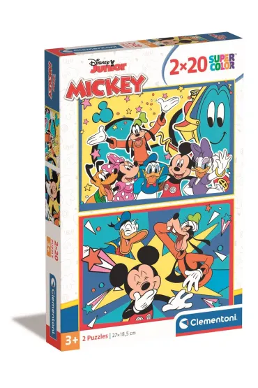 Puzzle 2x20 el. SuperColor. Mickey Clementoni