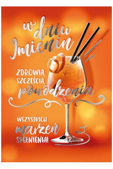 Kukartka Karnet B6 PP-2171 Imieniny aperol