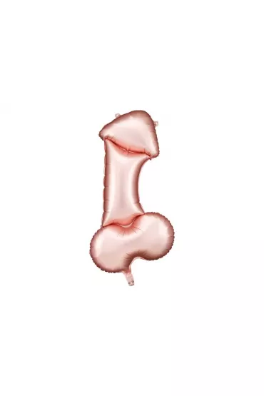 PartyDeco Balon foliowy Penis r�owe z�oto 55.5x112cm