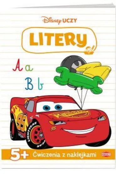Disney uczy. Auta. �wiczenia z naklejkami. Litery
