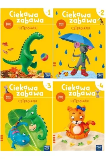Ciekawa zabawa. 4-latki. Karty pracy. Cz�� 1-4 - Magdalena Ledwo�