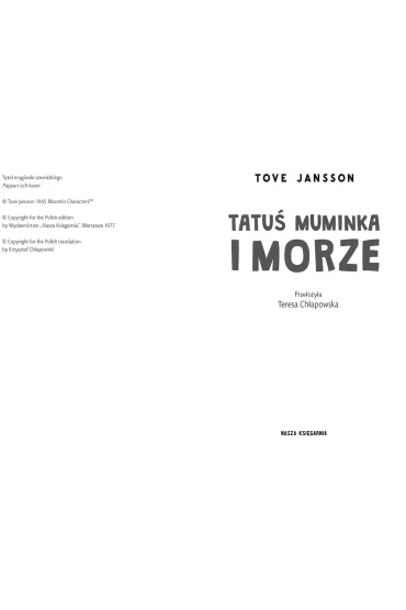 Tatu� Muminka i morze. Muminki. Tom 8 - Tove Jansson