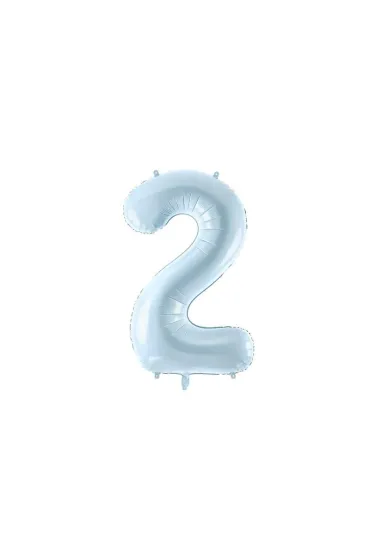 PartyDeco Balon foliowy 2 jasny niebieski 72cm