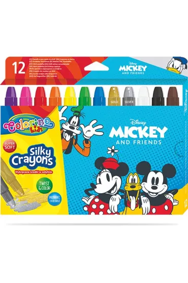 Patio Kredki �elowe wykr�cane Colorino Kids Mickey 12 kolor�w
