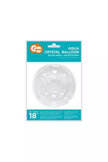 Godan Balon Aqua kryszta�owy bez nadruku 37cm