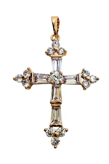 Zawieszka Krzy�yk z Cyrkonii 39x26mm