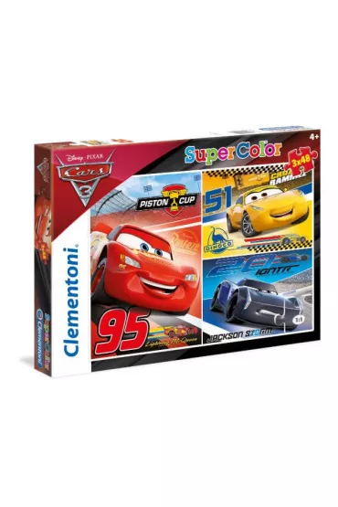 Puzzle 3x48 el. Cars 3 Clementoni