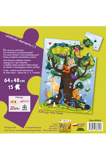 Puzzle 15 el. XXL Mieszka�cy drzewa Edgard