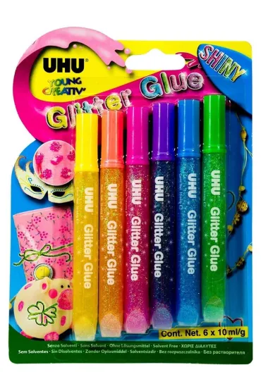 Uhu Klej brokatowy Creative Glitter 6x10g