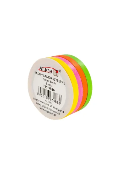Aliga Ta�ma matowa samoprzylepna 6mmx10m 10 szt