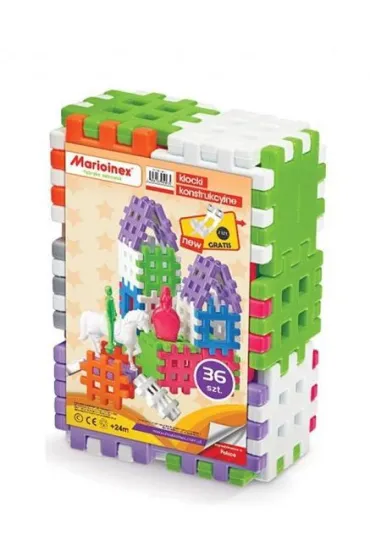 Klocki konstrukcyjne dla najm�odszych Klocki konstrukcyjne 36 element�w Wafle kostka MARIOINEX 901939
