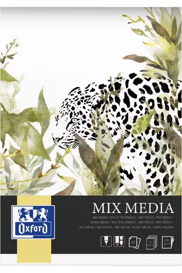 Oxford Blok artystyczny mix media A3 klejony bia�y G�adka