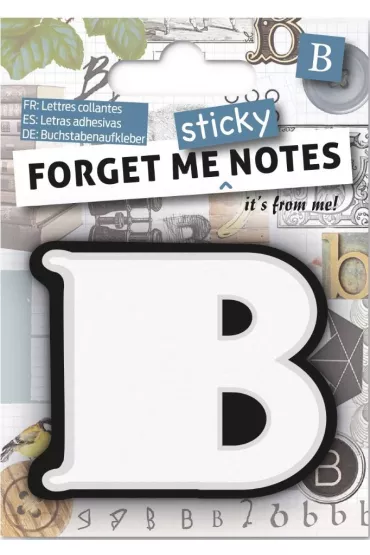 If Forget me sticky. Notes kart samoprzylepne litera B