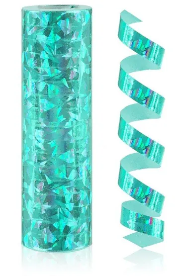 Serpentyna holograficzna turkusowa op.18 szt. Party GODAN PZ-SHTK