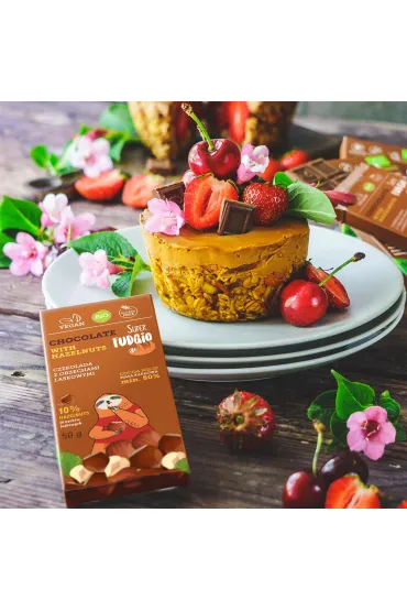 Super Fudgio Czekolada z orzechami laskowymi 50 g Bio