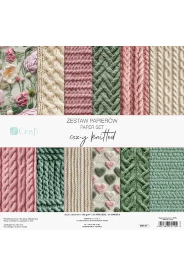 Dalprint dpCraft Zestaw papier�w cozy knitted 30,5x30,5 24 kartki