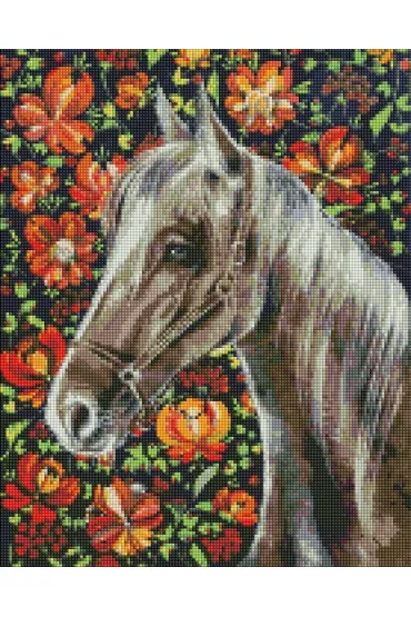 Ideyka Diamentowa mozaika bez ramy - Wierny ko� 40x50cm